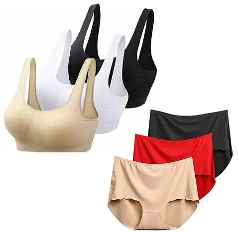 Hot Selling Cotton Blend Bra & Panty Set 