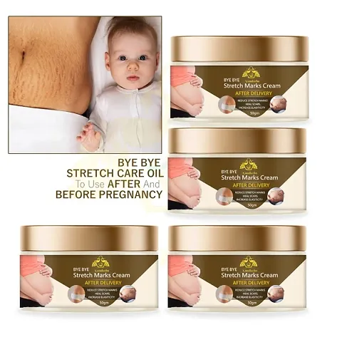 Stretch Marks Cream To Reduce Stretch Marks And Scars 50gm (Pack Of 4)