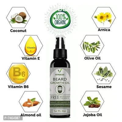 Beard Growth Oil- For Stimulating fast Beard Growth Hair Oil-thumb0