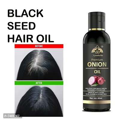 BLACK SEED Onion Hair Oilnbsp;Controls HairFall  Promotes Growth - Hair Oil 50ML-thumb0