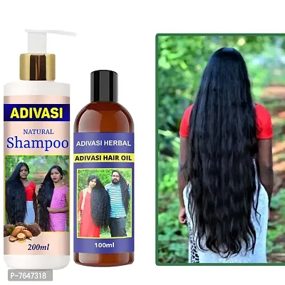 Adivasi Jadibuti Hair shampoo Hair SHAMPOO WITH OIL 200ML+100ml pack of 2