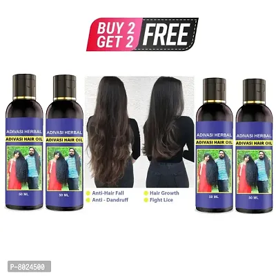 Adivasi Hair Oil For Long Hair Oil For Men  Womens BUY 2 GET 2 FREE-thumb0