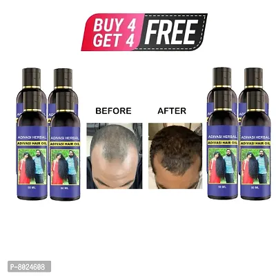Adivasi Hair Oil For Long Hair Oil For Men Womens Buy 4 Get 4 Free Hair Care Hair Oil-thumb0