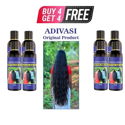 BUY 4 GET 4 FREE Adivasi Hair Oil For Long Hair Oil For Men  Womens