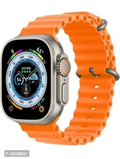 Apcwell  Band, Belt, Strap for I Watch Ultra 49 MM, 45 mm, 44 mm, 42 mm 49 mm Silicone Watch Strap (Orange)-thumb0