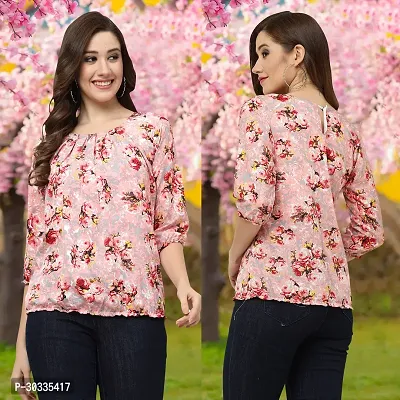 Elegant Crepe Printed Top For Women