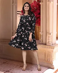 Stylish Cotton Blend Printed Dress For Women-thumb2