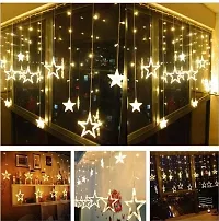 Globalspectra Tree Decorative Star Curtain LED Lights for Christmas , Wedding Christmas Star Lights-thumb1