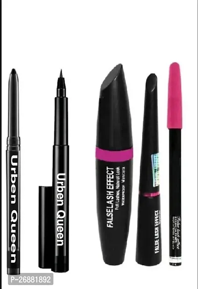 Makeup combo Mascara Eyeliner Eyebrow Pencil Pen Eyeliner Kajal-thumb0