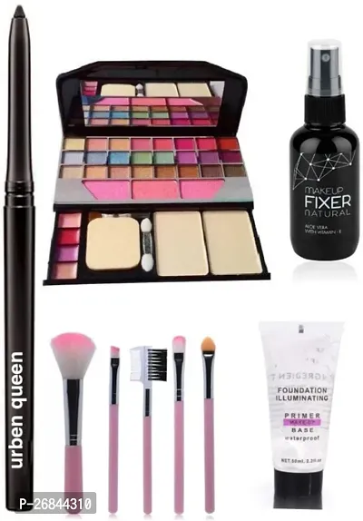 Kajal And Set Of 5 Brushes And Primer And Fixer And Tya Makeup Kit ( 5 Items )-thumb0