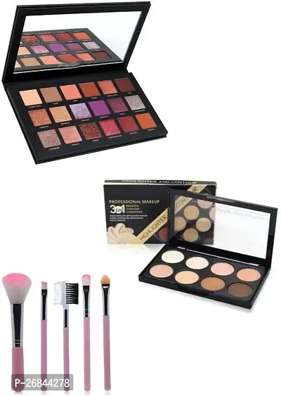 Desert Dusk Eye Shadow Palette And Contour Highlighter Concealer And Set Of 5 Brushes ( 3 Items )-thumb0