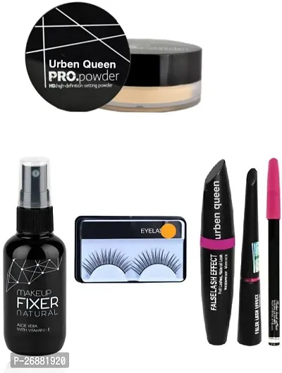 Makeup combo After Matte Fixer  Eyelash  Mascara  Eyebrow Pencil  Eyeliner  Loose Powder