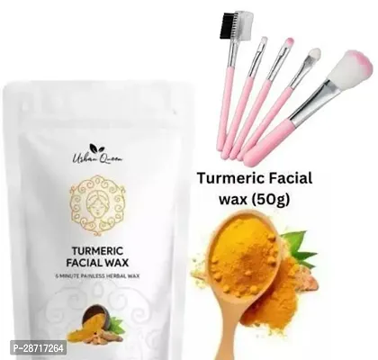 Classic Turmeric Facial Wax With 5 Pieces Make Up Brush