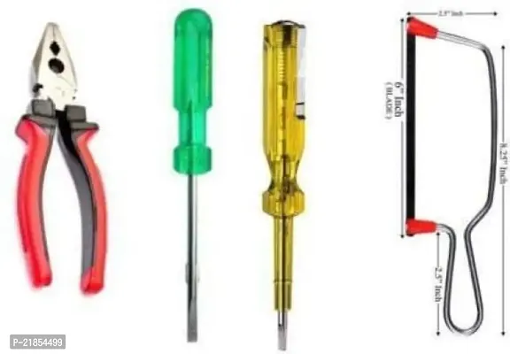 Screwdriver And Hand Saw(6Inch Blade) Multipurpose Power And Hand Tool Kitnbsp;nbsp;(4 Tools)