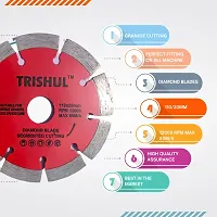 Trishul Marble diamond blade 4 110times;20mm RPM 12000 MAX 80M/S suitable for cutting marble, tiles, stone, brick, and granite best for Construction workers RED pack of 1-thumb4