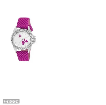 Plastic Pink Analog Watch For Men-thumb0