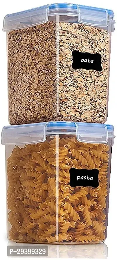 Stylish Solid Plastic Jar and Container, Pack of 2