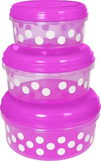 Stylish Solid Plastic Jar and Container, Pack of 3-thumb2