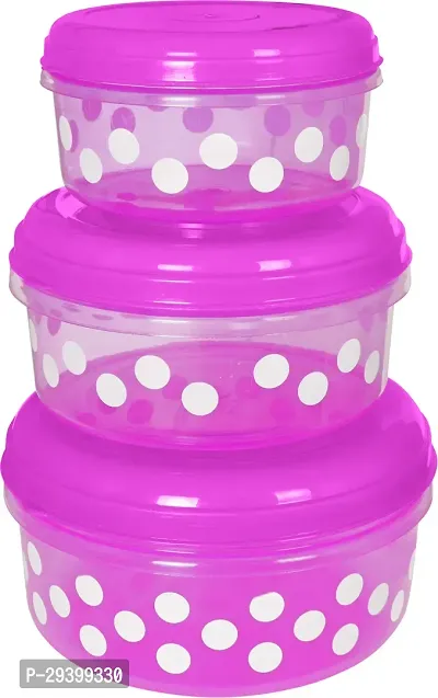 Stylish Solid Plastic Jar and Container, Pack of 3-thumb3