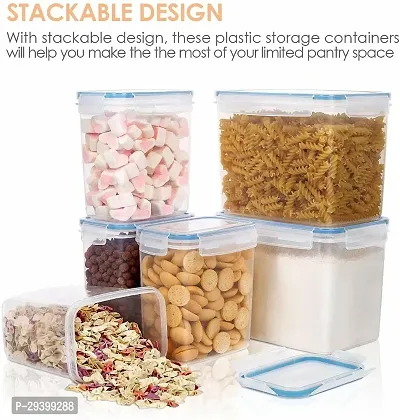 Stylish Solid Plastic Jar and Container, Pack of 6-thumb3