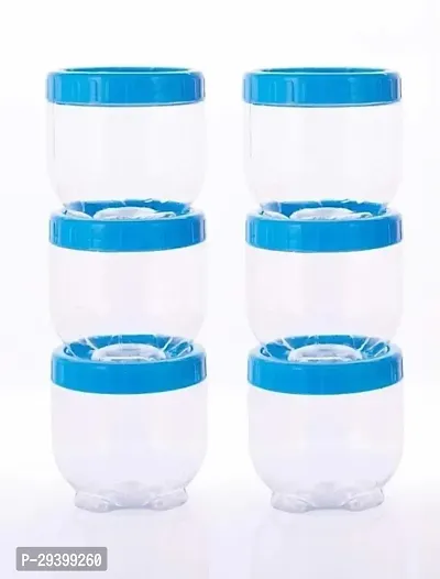 Stylish Solid Plastic Jar and Container, Pack of 8-thumb3