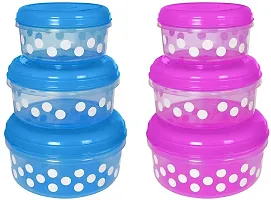 Stylish Solid Plastic Jar and Container, Pack of 6-thumb3