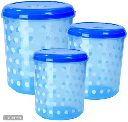 Stylish Solid Plastic Jar and Container, Pack of 3