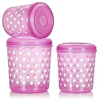 Stylish Solid Plastic Jar and Container, Pack of 6-thumb2