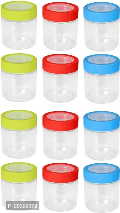 Stylish Solid Plastic Jar and Container, Pack of 12-thumb0