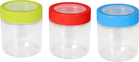 Stylish Solid Plastic Jar and Container, Pack of 12-thumb1