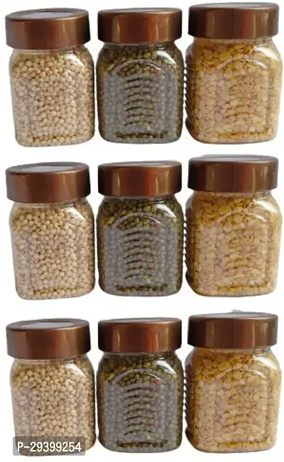 Stylish Solid Plastic Jar and Container, Pack of 9-thumb0