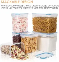 Stylish Solid Plastic Jar and Container, Pack of 6-thumb2