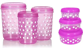 Stylish Solid Plastic Jar and Container, Pack of 12-thumb1