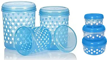 Stylish Solid Plastic Jar and Container, Pack of 12-thumb2