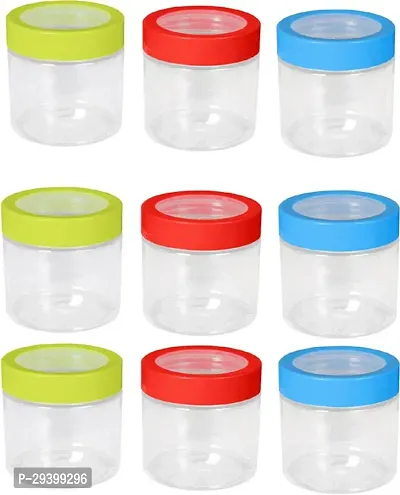 Stylish Solid Plastic Jar and Container, Pack of 9