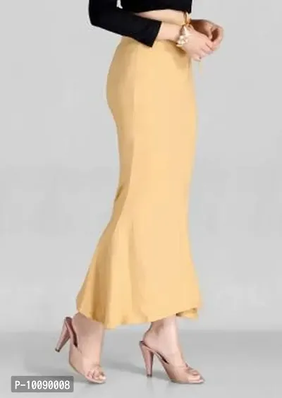 Lycra Fishcut Saree Shapewear Petticoat For Women, Cotton Blended