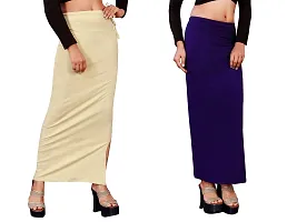 Women's Saree Shapewear/Petticoat. Drawstring Cotton Blended Shapewear dori Dress for Saree.Beige NAVYBLUE M-thumb3