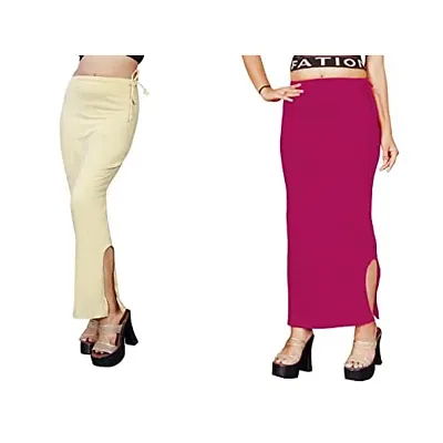 Women's Saree Shapewear/Petticoat. Drawstring Cotton Blended Shapewear dori Dress for Saree.Beige Rani M Pink