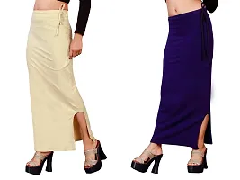 Women's Saree Shapewear/Petticoat. Drawstring Cotton Blended Shapewear dori Dress for Saree.Beige NAVYBLUE M-thumb2