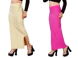 Women's Saree Shapewear/Petticoat. Drawstring Cotton Blended Shapewear dori Dress for Saree.Beige Pink XXXL-thumb3