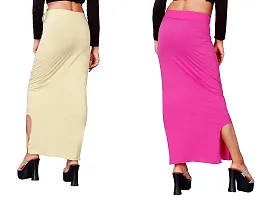 Women's Saree Shapewear/Petticoat. Drawstring Cotton Blended Shapewear dori Dress for Saree.Beige Pink XXXL-thumb1