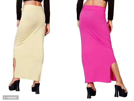 Women's Saree Shapewear/Petticoat. Drawstring Cotton Blended Shapewear dori Dress for Saree.Beige Pink XXXL-thumb2