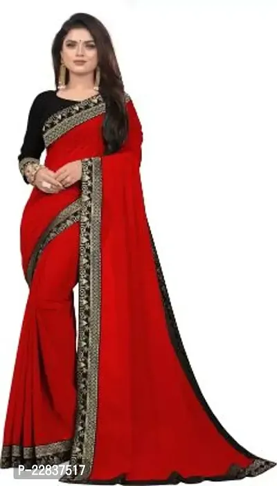 Stylish Fancy Designer Georgette Saree With Blouse Piece For Women-thumb0