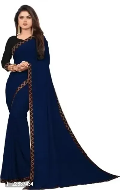 Stylish Fancy Designer Georgette Saree With Blouse Piece For Women-thumb0