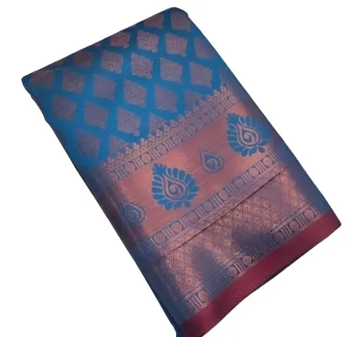 Best Selling Art Silk Saree with Blouse piece 