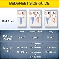 Yatin Fab Super Glace Cotton Pack of 1 Double Bed Sheets with 2 Pillow Cover| Bed Sheet Size-225X228 | Pillow Size-43X73 cm| (Multi Check)-thumb3