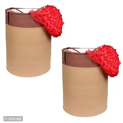 MBW Laundry Bags, Storage Organizer, Basket, Bag I Pack of 2, Biscuit & Brown-thumb0