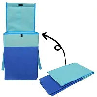 MBW Laundry Basket with Lid for Clothes, Organizer | Laundry Basket with Lid Big Size, Laundry Bag Foldable,Blue,75 Liters 21.5*15*14 inches - Pack of 2(Polyester)-thumb1