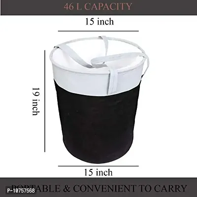 MBW Laundry Bags, Storage Organizer, Basket, Bag I Pack of 9, Black & Grey-thumb2