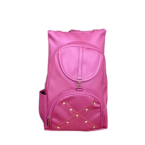 MBW School Bag for Girls  School Bag Pack Plain Pink